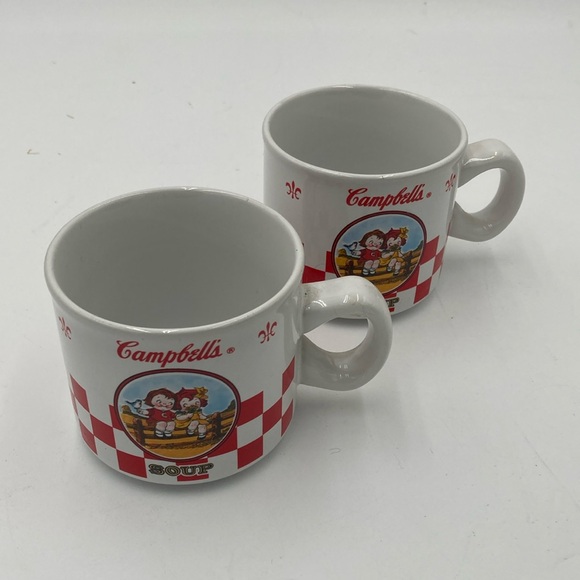Set of 2 Vintage Campbells Soup Mugs - Picture 1 of 5